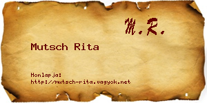 Mutsch Rita névjegykártya
